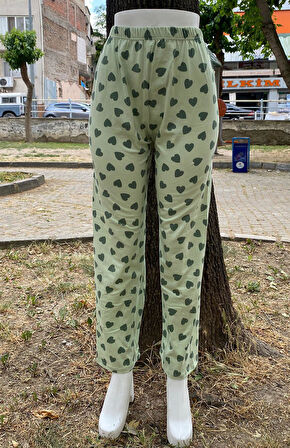 Kadın Kalp Desenli Kısa Kollu Pijama Takım - 5645 - STLLA PNK