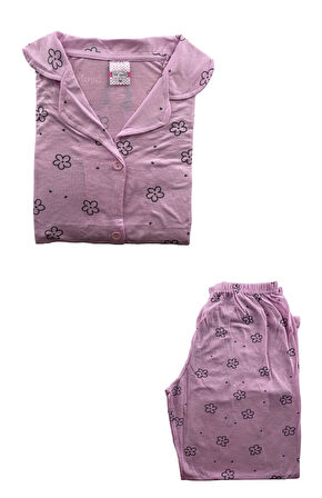 Kadın Çicekli Pijama Takım - 5362 - MRİA MD