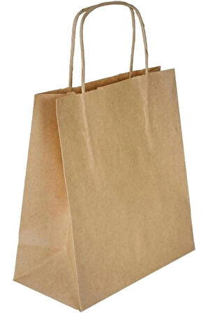 Kraft Çanta 33 x 18 x 33 (25 Adet) Kağıt Poşet Çanta Karton Çanta Hediyelik Poşet