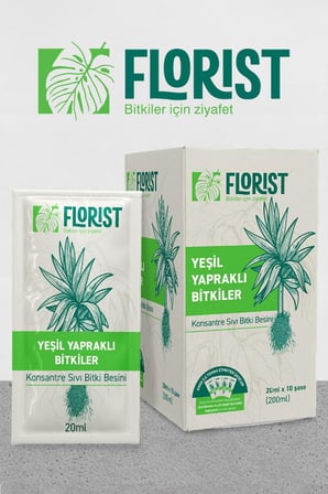 Florist Yeşil Yapraklı, Çiçekli ve Orkide Bitki Besleme 3'lü Set