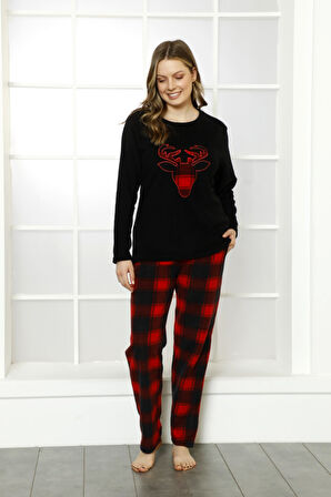 Nisanca Kışlık Anne Kız Pijama Takımı - Kadın Kombin Pijama Takımı- Tek Ürün