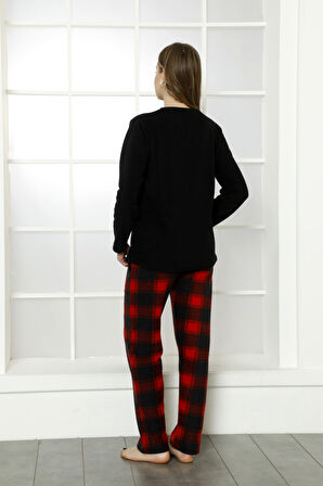 Nisanca Kışlık Anne Kız Pijama Takımı - Kadın Kombin Pijama Takımı- Tek Ürün