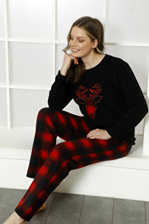 Nisanca Kışlık Anne Kız Pijama Takımı - Kadın Kombin Pijama Takımı- Tek Ürün