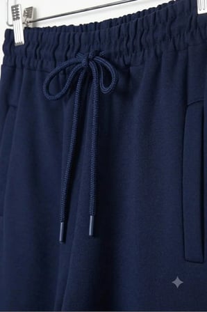 Unisex Kız Erkek Çocuk Beli Paçası Lastikli Fermuar Cepli Okul İki İplik Eşofman Altı Pantolon — Lacivert