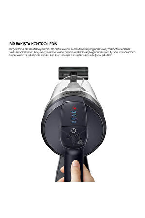 Gri VS20B75ACR5/TR Jet 75E Dikey Şarjlı Süpürge DC Şarjlı Resmi Distribütör Garantili 0 - 250 Watt