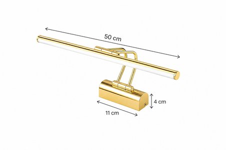Sarjlı LED Flüt Resim Aplik | 8W | 3200K Gün Işığı | 50cm | Duvar Tipi Ayna/Tablo Dekoratif Işık