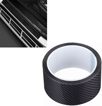 Kapı Eşiği Tampon Bagaj Koruma Folyosu Karbon Folyo 5cmx5m Siyah