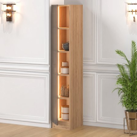 30 CM LEDLİ BROWN ÇOK AMAÇLI BOY DOLABI, ÇOK AMAÇLI DOLAP