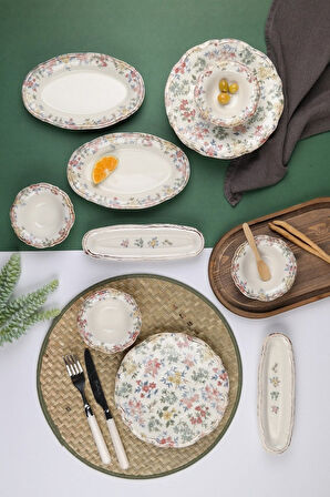 Fulya Mira Kahvaltı Takımı 6 Kişilik 14 Parça FLY14KAHPRS1060