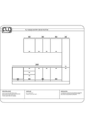 300 Cm Sherry Mutfak Fly180528