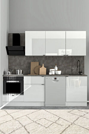 240 Cm %100 Mdf Tezgahlı Efil Ankastre Mutfak Dolabı