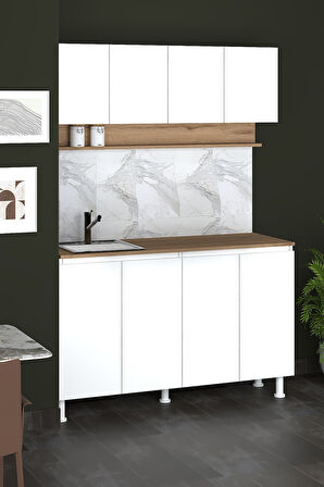 140 cm Venda Mutfak Dolabı, Mini Mutfak Dolabı, Çok Amaçlı Dolap