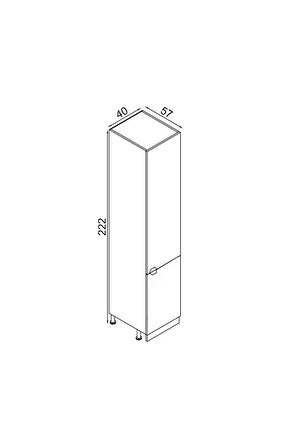 Fly Mobilya 40 CM EFİL BOY DOLABI (MDF)