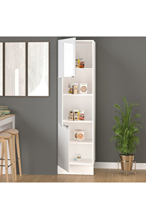 Fly Mobilya 60 CM %100 Mdf Efil Boy Dolabı, Çok Amaçlı Dolap