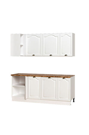 Fly Mobilya 200 CM %100 MDF Greena White Köşe Modülü