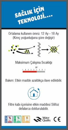 AQUAFLY KiREC ÖNLEYİCİ BULAŞIK MAKiNESİ FiLTRESİ VEYA ÇAMAŞIR MAKİNESİ FİLTRESİ KİREÇ ÖNLEYİCİ