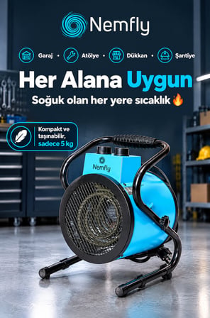 Nemfly FLY3 KW Elektrikli Fanlı Isıtıcı