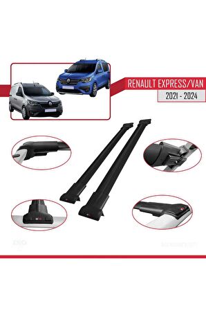 Renault Express 2021 ve Sonrası ile Uyumlu FLY Model Ara Atkı Tavan Barı SİYAH