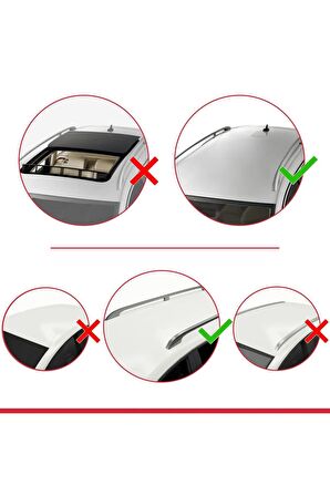Skoda Roomster 2007-2015 Arası ile Uyumlu FLY Model Ara Atkı Tavan Barı SİYAH 3 ADET BAR