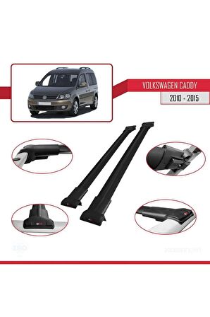 Volkswagen Caddy 2010-2015 Arası ile uyumlu FLY Model Ara Atkı Tavan Barı SİYAH