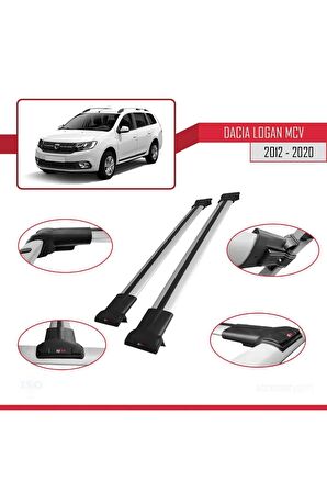 Dacia Logan MCV 2012-2020 Arası ile Uyumlu FLY Model Ara Atkı Tavan Barı GRİ