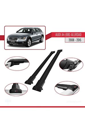 Audi A4 (B8) Allroad 2008-2015 Arası ile uyumlu FLY Model Ara Atkı Tavan Barı SİYAH