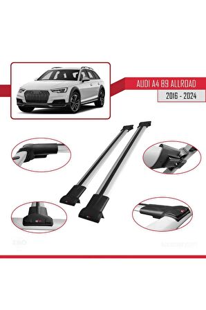 Audi A4 (B9) ALLROAD 2016 ve Sonrası ile Uyumlu FLY Model Ara Atkı Tavan Barı GRİ