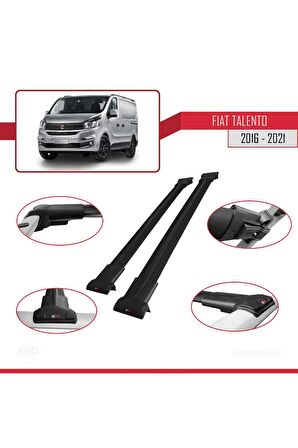 Fiat Talento 2016-2021 Arası ile Uyumlu FLY Model Ara Atkı Tavan Barı SİYAH