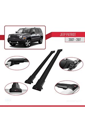 Jeep Patriot 2007-2017 Arası ile uyumlu FLY Model Ara Atkı Tavan Barı SİYAH