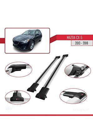 Mazda CX-5 2013-2018 Arası ile uyumlu FLY Model Ara Atkı Tavan Barı GRİ