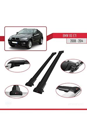 BMW X6 2008-2014 Arası ile uyumlu FLY Model Ara Atkı Tavan Barı SİYAH