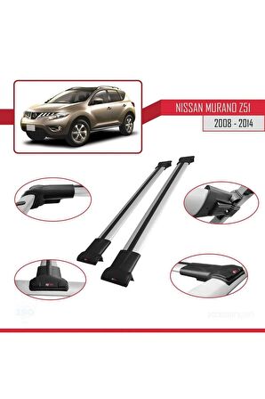 Nissan Murano (Z51) 2008-2014 Arası ile uyumlu FLY Model Ara Atkı Tavan Barı GRİ