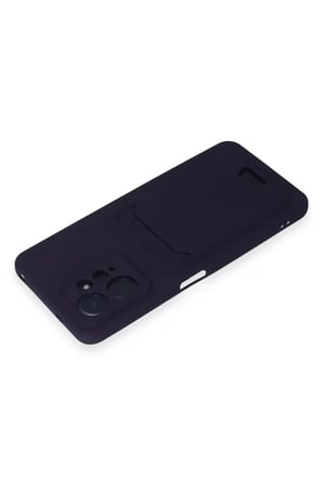 Newface Xiaomi Redmi Note 12 4G Kılıf Kelvin Kartvizitli Silikon - Derin Mor