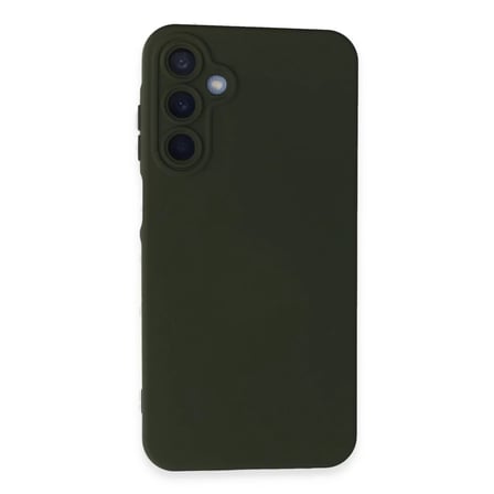 Newface Samsung Galaxy A15 4G Kılıf Nano içi Kadife Silikon - Koyu Yeşil