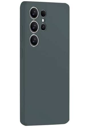 Newface Samsung Galaxy S25 Ultra Kılıf Nano içi Kadife Silikon - Koyu Yeşil
