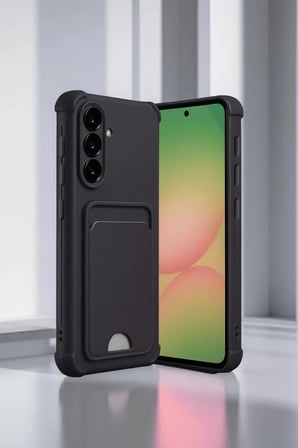 Newface Samsung Galaxy A36 Kılıf Kelvin Kartvizitli Silikon - Derin Mor