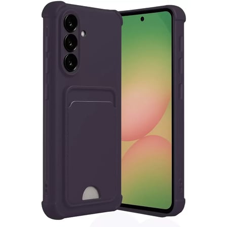 Newface Samsung Galaxy A36 Kılıf Kelvin Kartvizitli Silikon - Derin Mor
