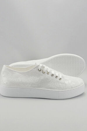 Kadın Moda Şık Beyaz Dolgu Topuklu Ayakkabı Topuklu Düğün Nişan Gece Abiye Ayakkabısı