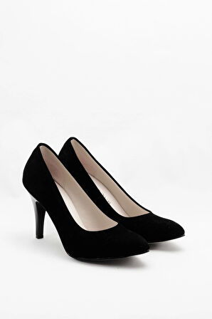 Kadın Moda Şık Siyah Klasik Topuklu Ayakkabı Topuklu Düğün Nişan Gece Abiye Ayakkabısı