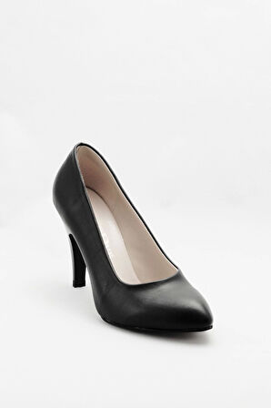 Kadın Moda Şık Siyah Klasik Topuklu Ayakkabı Topuklu Düğün Nişan Gece Abiye Ayakkabısı