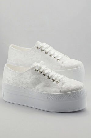 Kadın Moda Şık Beyaz Dolgu Topuklu Ayakkabı Topuklu Düğün Nişan Gece Abiye Ayakkabısı