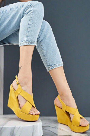 Stil Modern Kadın Yazlık Dolgu Topuk Ayakkabı Özel Tasarım Gündüz Gece Abiye Ayakkabı