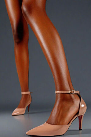 Stil Modern Kadın İnce Topuklu Baretli Ayakkabı Stiletto Özel Tasarım Gündüz Gece Abiye Ayakkabı