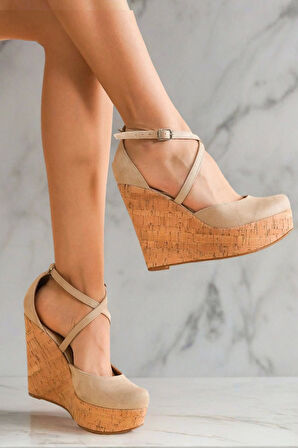 Stil Modern Kadın Çift Baret Dolgu Topuklu Ayakkabı Özel Tasarım Gündüz Gece Abiye Ayakkabı