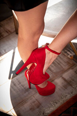 Stil Modern Kadın İnce Topuklu Platform Ayakkabı Özel Tasarım Gündüz Gece Abiye Ayakkabı