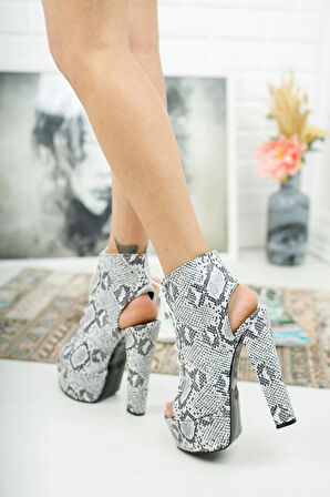 Stil Modern Kadın Yüksek Topuklu Platform Ayakkabı Özel Tasarım Gündüz Gece Abiye Ayakkabı