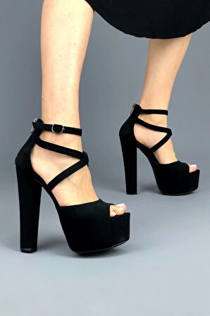 Stil Modern Kadın Yüksek Topuklu Platform Ayakkabı Özel Tasarım Gündüz Gece Abiye Ayakkabı