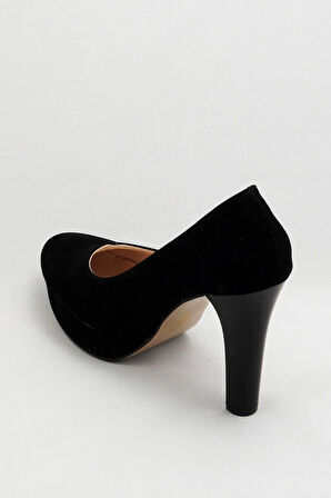 Kadın Moda Şık Siyah Klasik Topuklu Ayakkabı Topuklu Düğün Nişan Gece Abiye Ayakkabısı