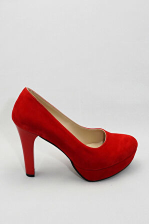 Kadın Moda Şık Kırmızı Klasik Topuklu Ayakkabı Topuklu Düğün Nişan Gece Abiye Ayakkabısı