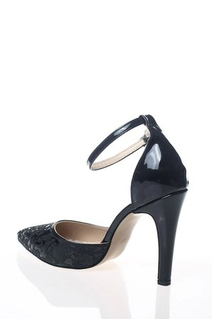 Kadın Moda Ayna Desenli Lazer Kesim Stiletto Klasik Ayakkabı Topuklu Nişan Gece Abiye Ayakkabısı